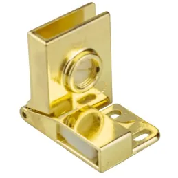 Cerniera per porte in vetro UNION senza foratura - Coppia / Oro lucido