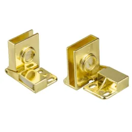 Cerniera per porte in vetro UNION senza foratura - Coppia / Oro lucido