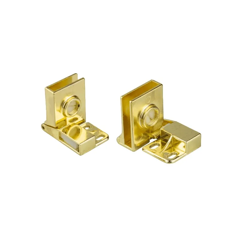 Cerniera per porte in vetro UNION senza foratura - Coppia / Oro lucido