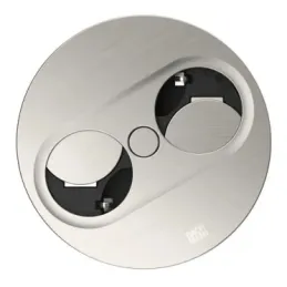 Presa elettrica Twist ovale 2x 230 V / Acciaio inox