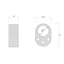 Paracolpi in plastica per maniglia / Trasparente
