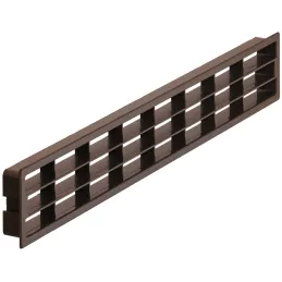 Griglia di ventilazione in plastica 458 x 65 mm / Marrone