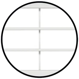 Griglia di ventilazione in plastica 458 x 65 mm / Bianca