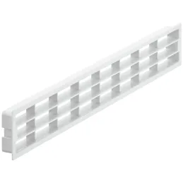 Griglia di ventilazione in plastica 458 x 65 mm / Bianca