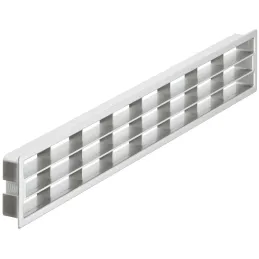Griglia di ventilazione in plastica 458 x 65 mm / Cromo opaco