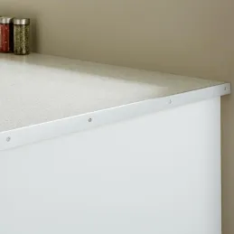 Profilo terminale a bordo dritto per piano di lavoro da 38 mm / Alluminio