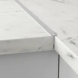 Profilo angolare di collegamento per bordo dritto, per piano da 38 mm / Nero opaco