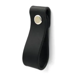 Pomello con maniglia in pelle DOLCE Mini / Nero