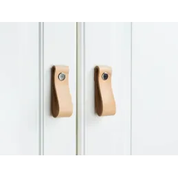 Maniglia a pomolo in pelle DOLCE Mini / Pelle naturale