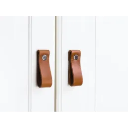 Maniglia a pomello in pelle DOLCE Mini / Marrone