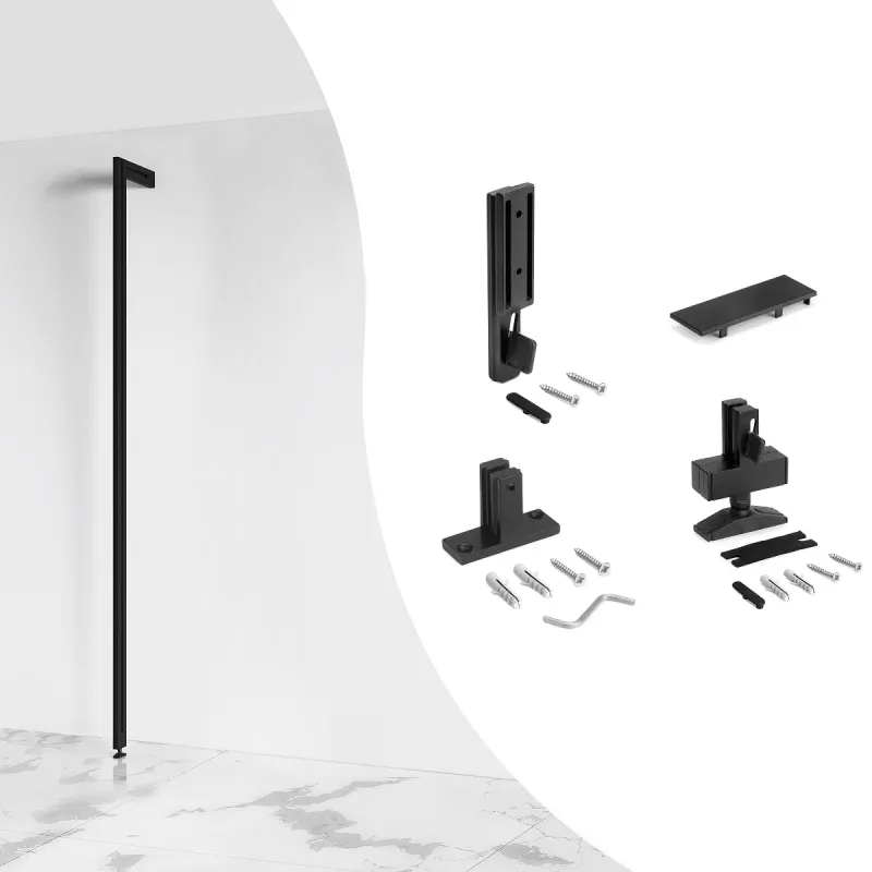 Set di supporti per montante per il sistema modulare per guardaroba ZERO / Nero opaco