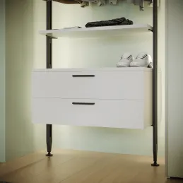 Set di maniglie per armadio per il sistema modulare per guardaroba ZERO / Nero opaco
