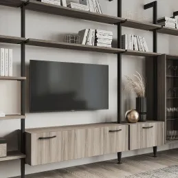 Set di maniglie per armadio per il sistema modulare per guardaroba ZERO / Nero opaco