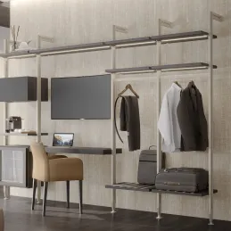 Set di supporti per montante per sistema modulare per guardaroba ZERO / Beige