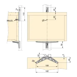 Set di maniglie per armadio per sistema modulare guardaroba ZERO / Beige