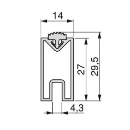 Barra appendiabiti da 1 m per sistema modulare per armadi ZERO / Beige