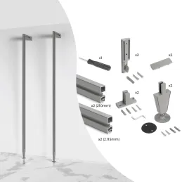 Sistema modulare per guardaroba ZERO 2115 mm - 2 montanti / Beige
