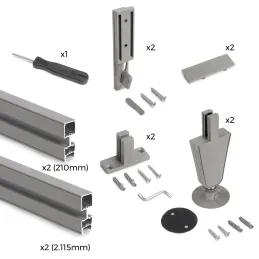 Sistema modulare per guardaroba ZERO 2115 mm - 2 montanti / Beige