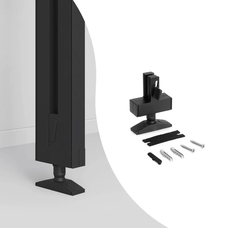 Set di supporti da soffitto per il sistema modulare per guardaroba ZERO / Nero opaco