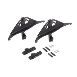 Set di supporti per ripiano in legno inclinabile per sistema modulare per guardaroba ZERO / Nero opaco