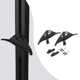 Set di supporti per ripiano in legno inclinabile per sistema modulare per guardaroba ZERO / Nero opaco