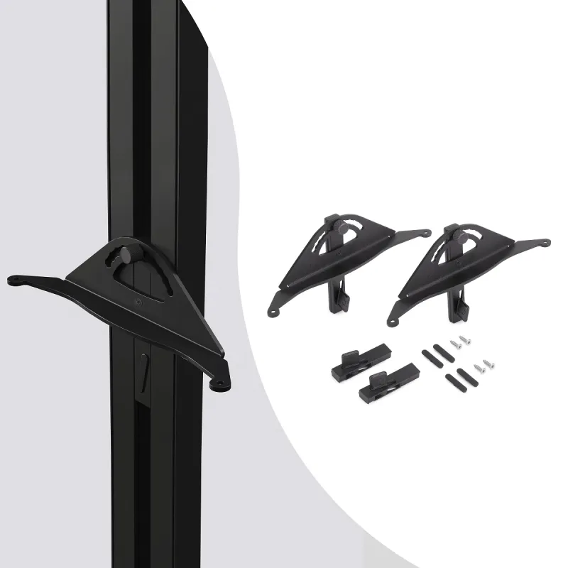 Set di supporti per ripiano in legno inclinabile per sistema modulare per guardaroba ZERO / Nero opaco