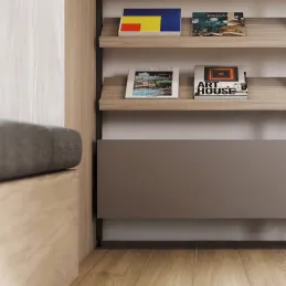 Set di supporti per ripiano inclinabile in legno per sistema modulare per armadi ZERO / Beige