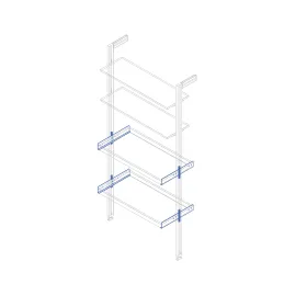 Set di maniglie per cestelli estraibili per il sistema modulare per armadi ZERO / Nero opaco