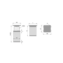Piedino per mobili LEX / Nero