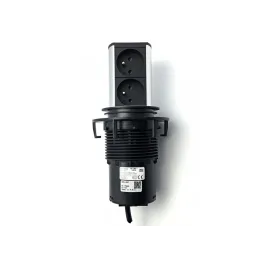 Presa elettrica a scomparsa Elevator 2x230V FRENCH / Acciaio inox
