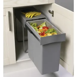 Cestino estraibile LINEA 300mm - 1x40L / Grigio