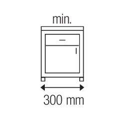Cestino estraibile LINEA 300 mm - 2x14 L / Grigio