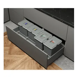 Pattumiera da cassetto METROPOLIS 600 mm / Grigio scuro