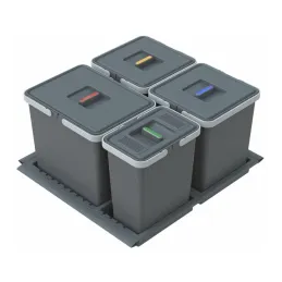 Pattumiera da cassetto METROPOLIS 600 mm / Grigio scuro