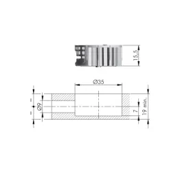Set di ferramenta di giunzione per letto SPIRAL LOCK / Bianco