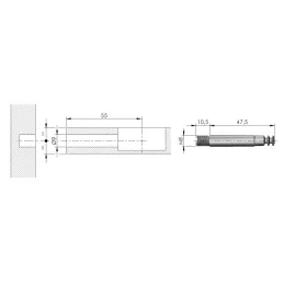 Set di ferramenta di giunzione per letto SPIRAL LOCK / Bianco