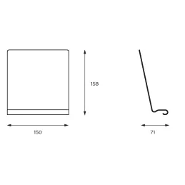 Supporto per tablet per profilo USEit / Nero spazzolato