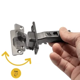 Cerniera per apertura senza maniglia EXLUSIVE X91 con base 3D / Titanio