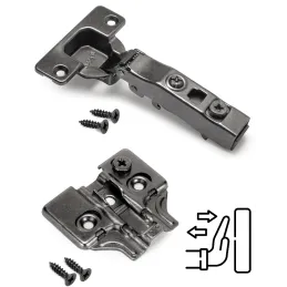 Cerniera per apertura senza maniglia EXLUSIVE X91 con base 3D / Titanio