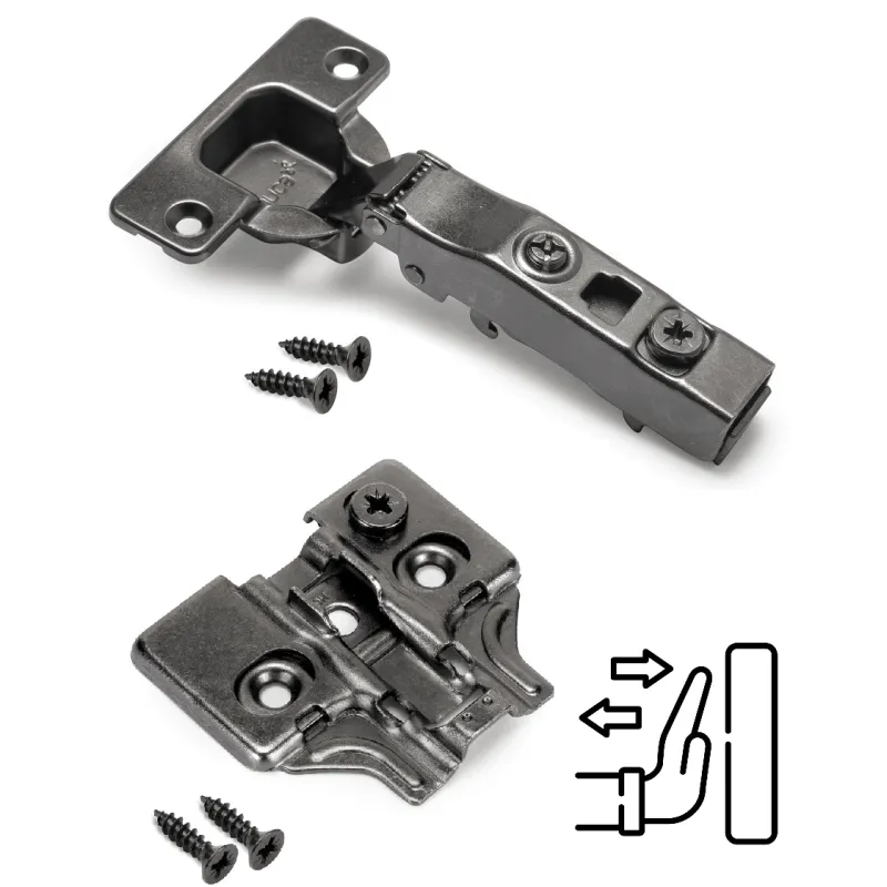 Cerniera per apertura senza maniglia EXLUSIVE X91 con base 3D / Titanio