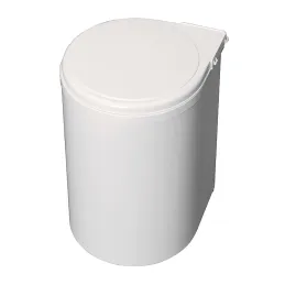 Cestino rotondo KLASIK 13 L / Bianco