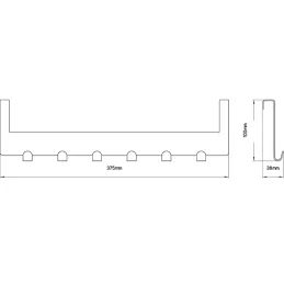 Appendiabiti di design da porta PRIX Maxi / Nero opaco