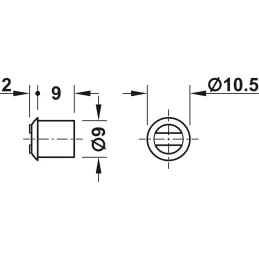 Magnete per fermaporta / Bianco