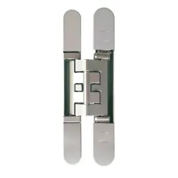 Cerniera a scomparsa per porte senza battuta / Cromo opaco