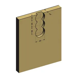 Ferramenta di fissaggio per pannello: specchio con contropiastra
