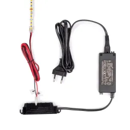 Trasformatore LED (adattatore di rete) 12V con connettori integrati / Nero