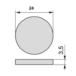Tappetino antiscivolo adesivo Nero 24 mm / 3 x 36 pz