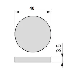 Tappetino antiscivolo adesivo Nero 40 mm / 3 x 12 pz