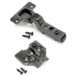 Cerniera a incasso con ammortizzatore EXLUSIVE X91 con piastra 3D / Titanio