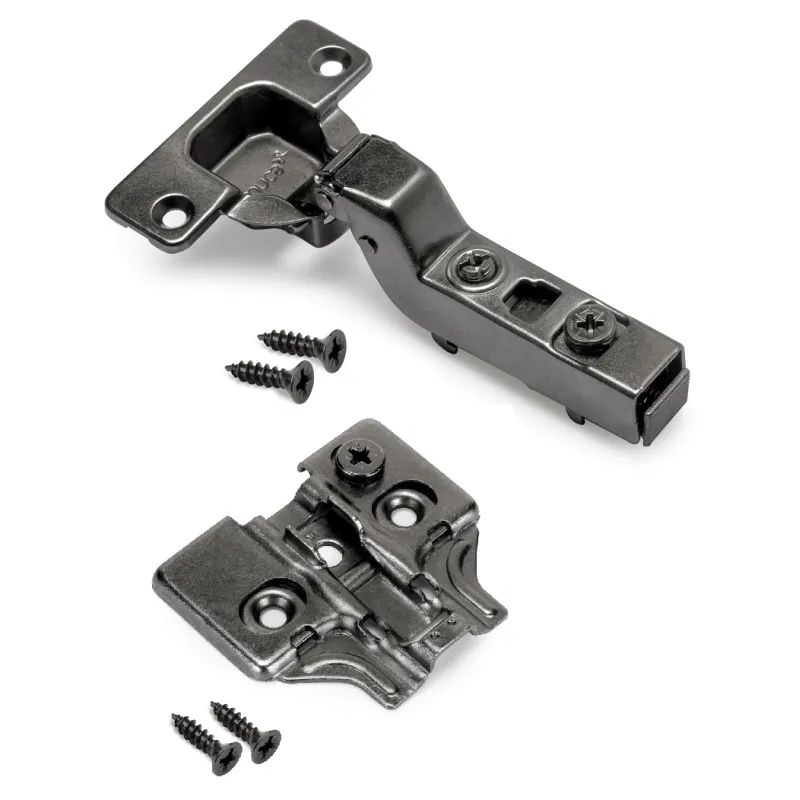 Cerniera a incasso con ammortizzatore EXLUSIVE X91 con piastra 3D / Titanio